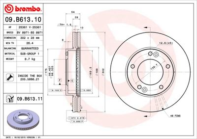 Brake Disc BREMBO 09.B613.11