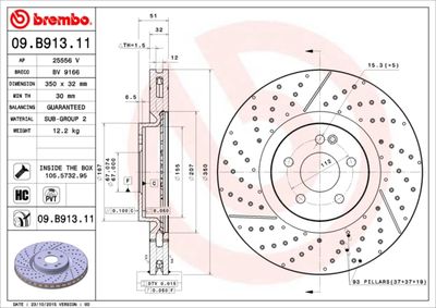 Brake Disc BREMBO 09.B913.11