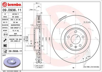Brake Disc BREMBO 09.D936.11