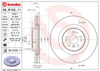 Brake Disc BREMBO 09.R103.11