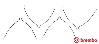 Accessory Kit, disc brake pad BREMBO A 02 307