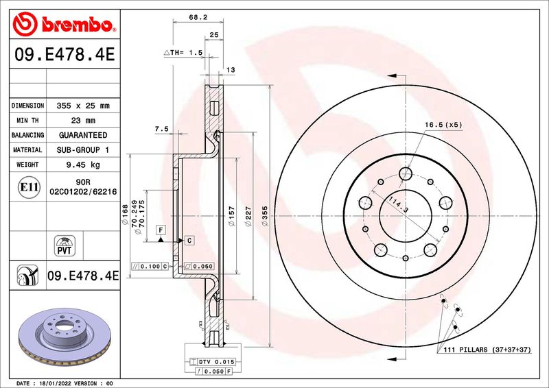 BREMBO KT 08 042 Brake Kit, disc brake
