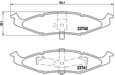 Brake Pad Set, disc brake BREMBO P 11 009