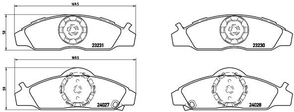 BREMBO P 15 008 Brake Pad Set, disc brake