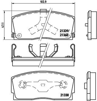 Brake Pad Set, disc brake BREMBO P 16 005