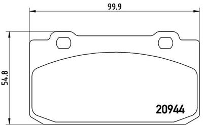 Brake Pad Set, disc brake BREMBO P 23 027