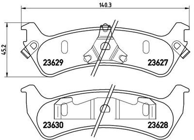 Brake Pad Set, disc brake BREMBO P 24 042