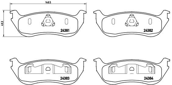 BREMBO P 24 068 Brake Pad Set, disc brake