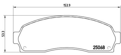 Brake Pad Set, disc brake BREMBO P 24 081