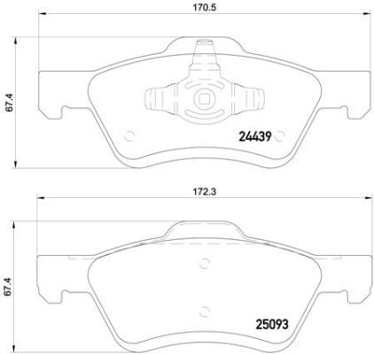 BREMBO P 24 159 Brake Pad Set, disc brake