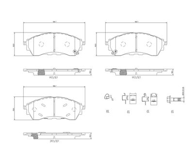 Brake Pad Set, disc brake BREMBO P 24 225