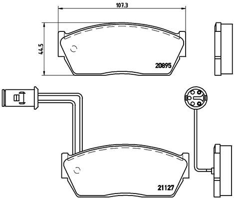 BREMBO P 28 009 Brake Pad Set, disc brake