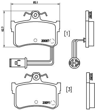 BREMBO P 28 015 Brake Pad Set, disc brake