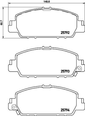 BREMBO P 28 077 Brake Pad Set, disc brake