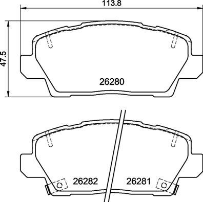 BREMBO P 30 125 Brake Pad Set, disc brake
