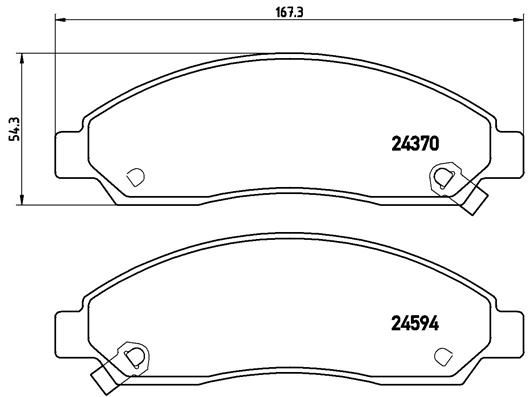 BREMBO P 34 005 Brake Pad Set, disc brake