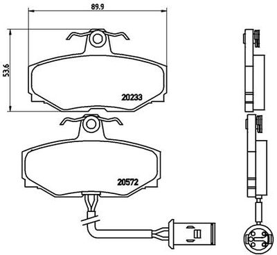 Brake Pad Set, disc brake BREMBO P 36 006