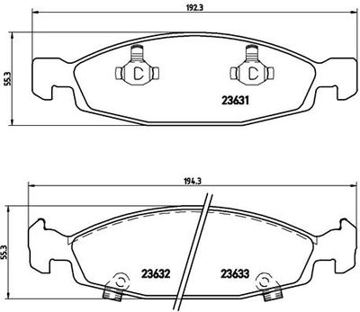 Brake Pad Set, disc brake BREMBO P 37 005