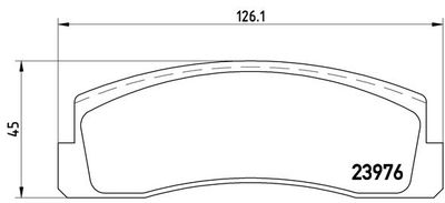Brake Pad Set, disc brake BREMBO P 41 005