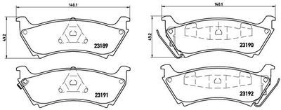 Brake Pad Set, disc brake BREMBO P 50 040