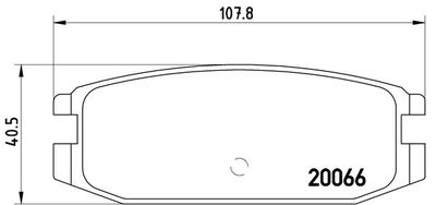 Brake Pad Set, disc brake BREMBO P 54 011