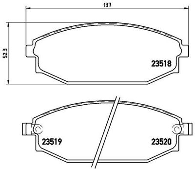 Brake Pad Set, disc brake BREMBO P 54 027
