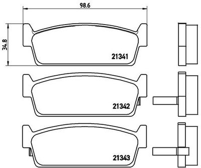 Brake Pad Set, disc brake BREMBO P 56 053