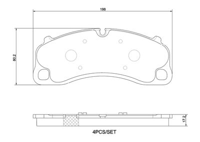 Brake Pad Set, disc brake BREMBO P 65 048