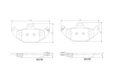 Brake Pad Set, disc brake BREMBO P 68 021