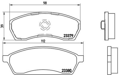 Brake Pad Set, disc brake BREMBO P 78 008