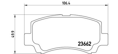 Brake Pad Set, disc brake BREMBO P 79 011