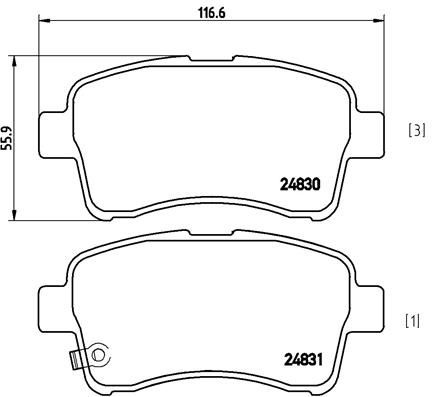 BREMBO P 79 021 Brake Pad Set, disc brake