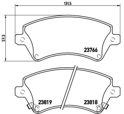 Brake Pad Set, disc brake BREMBO P 83 064