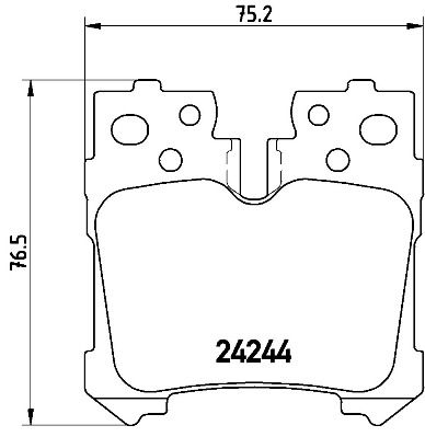 Brake Pad Set, disc brake BREMBO P 83 076