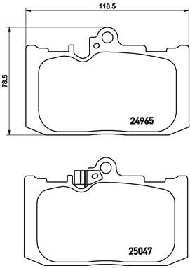 Brake Pad Set, disc brake BREMBO P 83 131