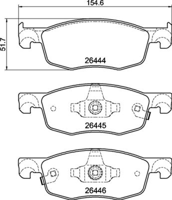 Brake Pad Set, disc brake BREMBO P 83 185