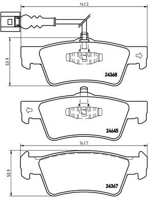 Brake Pad Set, disc brake BREMBO P 85 091