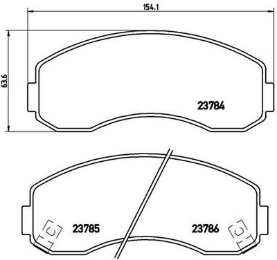 Brake Pad Set, disc brake BREMBO P 99 003