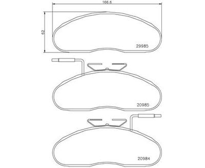 Brake Pad Set, disc brake BREMBO P B7 002