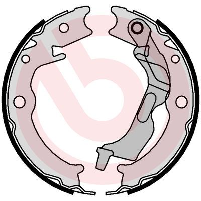 Brake Shoe Set, parking brake BREMBO S 10 520