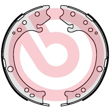 BREMBO S 28 517 Brake Shoe Set, parking brake