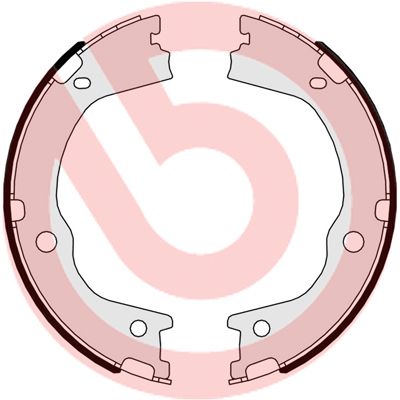 Brake Shoe Set, parking brake BREMBO S 30 526
