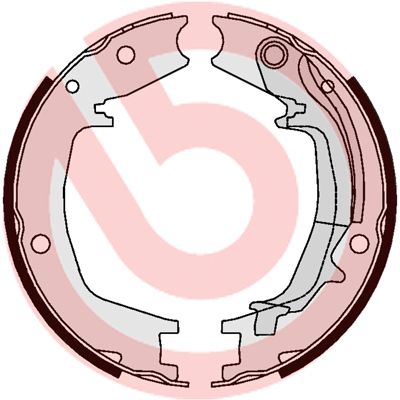 BREMBO S 30 527 Brake Shoe Set, parking brake