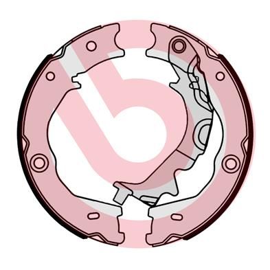 Brake Shoe Set, parking brake BREMBO S 30 540