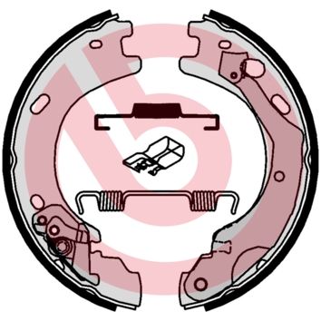 Brake Shoe Set, parking brake BREMBO S 44 510