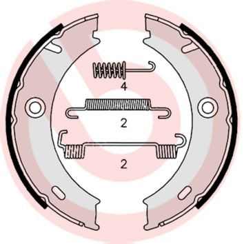 BREMBO S 50 512 Brake Shoe Set, parking brake