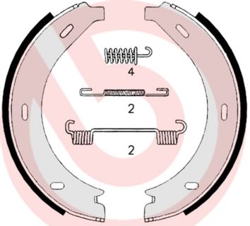 BREMBO S 50 517 Brake Shoe Set, parking brake