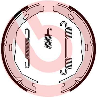 Brake Shoe Set, parking brake BREMBO S 50 522