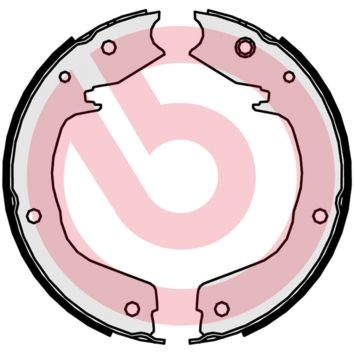 BREMBO S 54 524 Brake Shoe Set, parking brake
