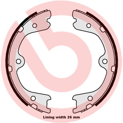 BREMBO S 56 546 Brake Shoe Set, parking brake